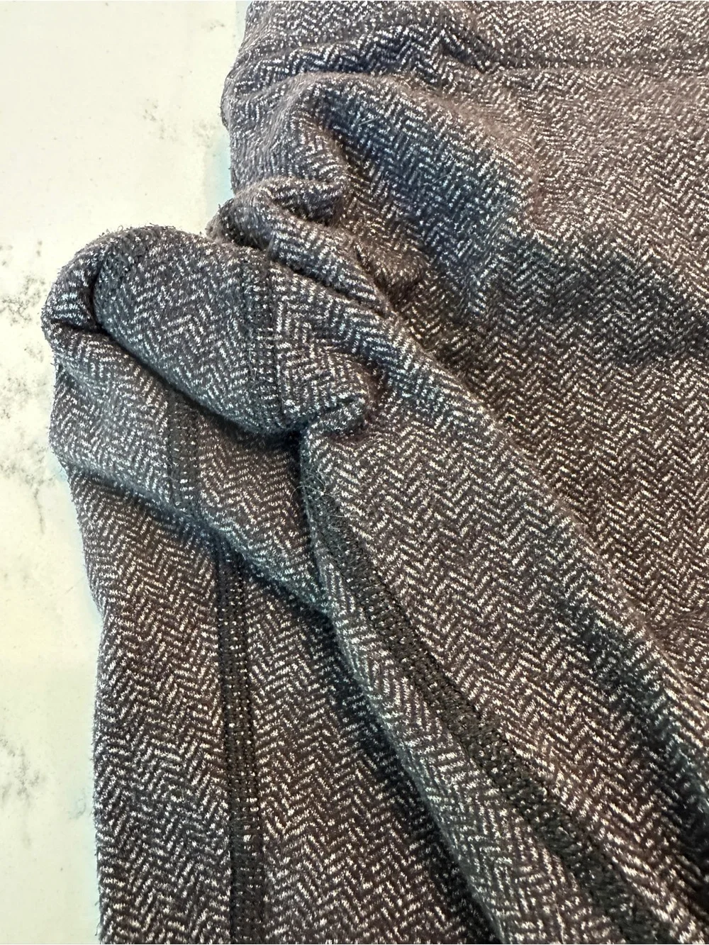 Lululemon Athletica Gray Black Herringbone Wunder Under Leggings size 4